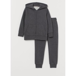 H & M - Hooded Jacket and Pants - Gray