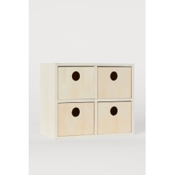 H & M - Plywood Mini Chest of Drawers - White