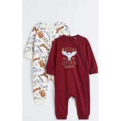 H & M - 2-pack Printed Pajamas - Red found on MODAPINS