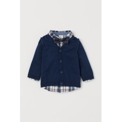 H & M - Cardigan and Shirt - Blue