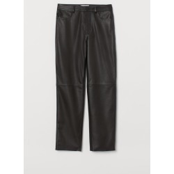 H & M - Leather Pants - Black