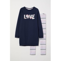 H & M - Sweatshirt and Leggings - Blue