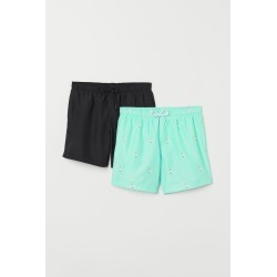 H & M - 2-pack Swim Shorts - Green