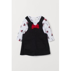 H & M - Bib Overall Dress and Top - Black