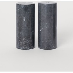 H & M - Marble Salt and Pepper Set - Black
