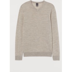 H & M - V-neck Merino Wool Sweater - Beige