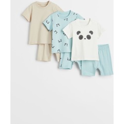 H & M - 3-pack Cotton Pajamas - Turquoise found on MODAPINS