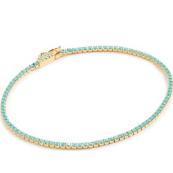 Adina's Jewel Thin Gemstone Tennis Bracelet Turquoise One Size found on Bargain Bro Philippines from Shopbop AU/APAC for $72.37