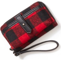 Buffalo Plaid Phone Case Wristlet