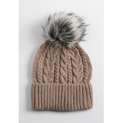 Cable Knit Pom Hat