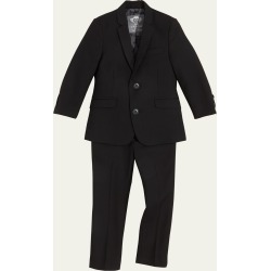 Boys' Two-Piece Mod Suit, Black, 2T-14