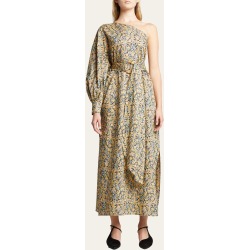 Patmos Paisley-Print One-Shoulder Kaftan Dress found on MODAPINS