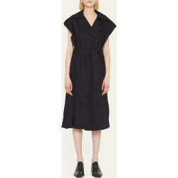 Cold-Shoulder Belted Trench Dress found on MODAPINS