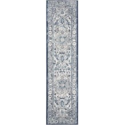 Safavieh Brentwood 2' x 6' Runner Rug in Light Gray and Blue found on Bargain Bro from Homesquare for USD $34.19