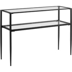 Crosley Ashton Transitional Console Table in Matte Black found on Bargain Bro from Homesquare for USD $110.95