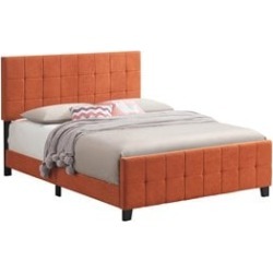 Fairfield Queen Upholstered Panel Bed in Orange found on Bargain Bro from Homesquare for USD $310.07