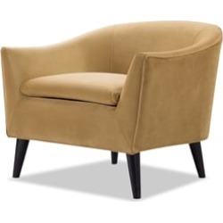 Allora Mid-Century Barrel Accent Chair in Gold found on Bargain Bro Philippines from Cymax for $802.99