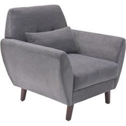 Allora Mid Century Modern Arm Chair in Dark Gray