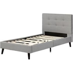 Fusion Complete Upholstered Bed-Twin-Medium Gray-South Shore found on Bargain Bro Philippines from Homesquare for $249.99