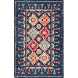 Safavieh Aspen 8' x 10' Hand Tufted Wool Rug in Navy and Orange found on Bargain Bro from Homesquare for USD $260.67