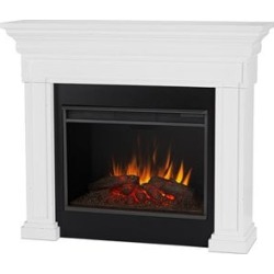 Real Flame Emerson Grand Electric Wood Fireplace in Rustic White found on Bargain Bro Philippines from Homesquare for $1471.99