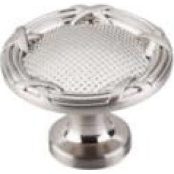 Top Knobs M1617 Edwardian 1 1/4" Zinc Alloy Mushroom Shaped Ribbon & Reed Cabinet Knob in Brushed Satin Nickel
