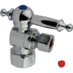 Kingston Brass CC4310TL Vintage 3/8" OD Compression Angle Shut-off Valve with Metal Lever Handle