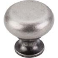 Top Knobs M275 Somerset II 1 1/4" Brass Mushroom Shaped Flat Faced Cabinet Knob in Pewter Antique