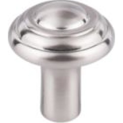 Top Knobs M2032 Aspen II 1 1/4" Cast Bronze Mushroom Shaped Button Cabinet Knob in Brushed Satin Nickel