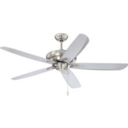 Craftmade ZE56BNK5 Zena 5 Blades 56" Indoor Ceiling Fan with Pull Chain Control in Brushed Polished Nickel