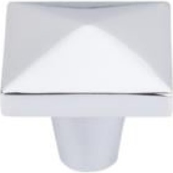 Top Knobs M2063 Aspen II 1 1/2" Cast Bronze Square Shaped Square Cabinet Knob in Polished Chrome