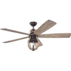 Craftmade WIN56ABZWP5 Winton 5 Blades 56" Indoor Ceiling Fan with Light Kit in Aged Bronze Brushed/Weathered Pine