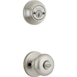 Kwikset 979J Signature Juno 2 5/8" Double Cylinder Interior Pack Knob Entry Set for Montara Handleset with SmartKey