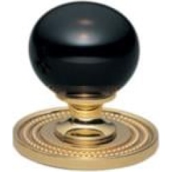 Phylrich K94 Regent/Versailles 1 3/8" Black Onyx Round Shaped Cabinet Knob