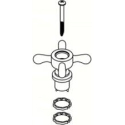 Moen 124016NL Hot Handle Kit for Bathroom Sink Faucet in Nickel