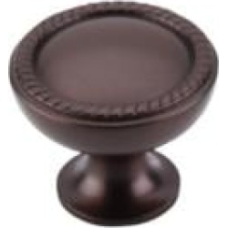 Top Knobs M793 1 1/4" Brass Mushroom Shaped Emboss Cabinet Knob in Oil Rubbed Bronze