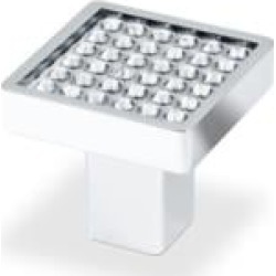 Topex P2058CRLSWA Swarovski Crystals 1" Small Square Cabinet Knob with Round Crystals