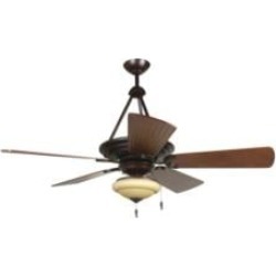 Craftmade K11228 Metro 5 Blades 54" Indoor Ceiling Fan with CFL Light Kit in Hand-Scraped Walnut