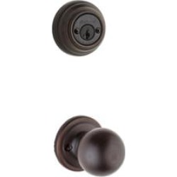 Kwikset 979CA-11PSGC Signature Circa 2 5/8" Double Cylinder Interior Pack Knob Entry Set for Montara Handleset in Venetian Bronz