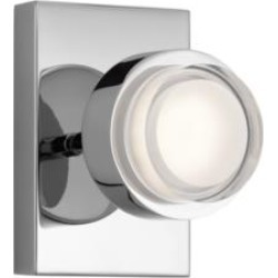 Elan 85075CH Harlaw 1 Light 4 3/4" Clear Acrylic with Inside Etched LED Wall Sconce in Chrome