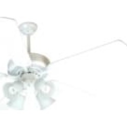 Craftmade K10632 Pro Builder 203 5 Blades 52" Indoor Ceiling Fan with Fluorescent Light Kit in White