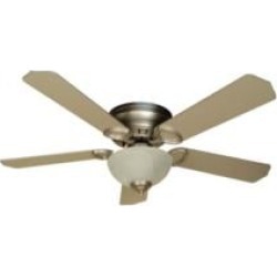 Craftmade K10777 Pro Universal Hugger 5 Blades 52" Indoor Ceiling Fan with CFL Light Kit in Brushed Nickel