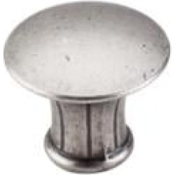 Top Knobs M911 Edwardian 1 1/4" Zinc Alloy Mushroom Shaped Lund Cabinet Knob in Pewter Antique