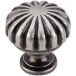 Top Knobs M1596 Somerset II 1 1/4" Brass Mushroom Shaped Melon Cabinet Knob in Pewter Antique
