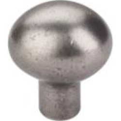Top Knobs M1525 Aspen 1 1/4" Cast Bronze Oval Shaped Cabinet Knob in Silicon Bronze Light