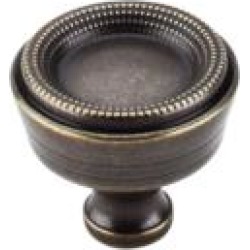 Top Knobs M948 Edwardian 1 3/8" Zinc Alloy Mushroom Shaped Bead Cabinet Knob in German Bronze