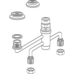Moen 13654 Mounting Hardware Kit for Single Handle Kitchen Faucet in Chrome