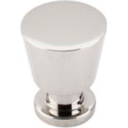 Top Knobs M1606 Nouveau II 7/8" Steel Cylindrical Shaped Rocks Cabinet Knob in Polished Nickel