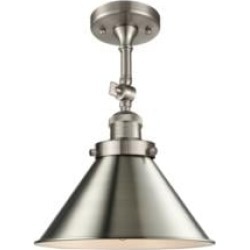 Innovations Lighting 201F Innovations Lighting Briarcliff 10" One Light Metal Shade Semi-Flush Mounted LED or Incandescent Bulb