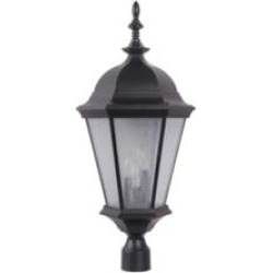 Craftmade Z2925 Chadwick 3 Light 11 1/8" Incandescent Clear Seeded Glass Shade Outdoor Post Light